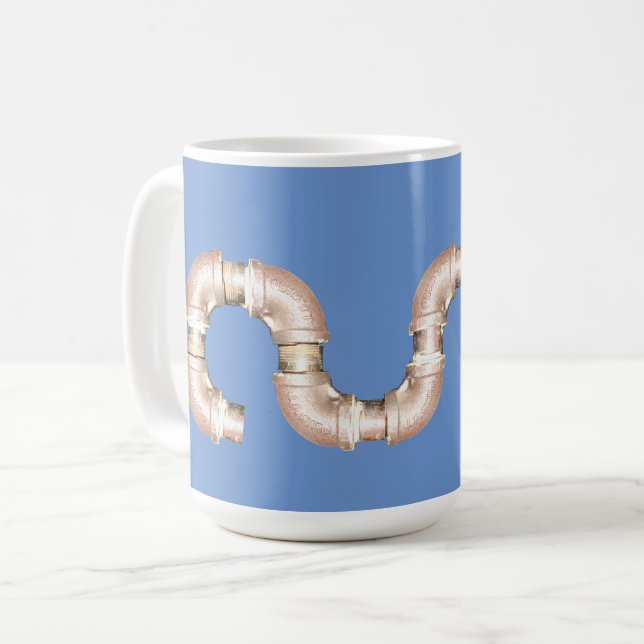 Copper Pipes Coffee Mug (Front Left)