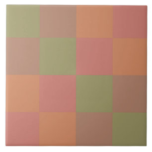 Copper Plaid Ceramic Tile