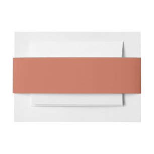 Copper Red Solid Colour Invitation Belly Band