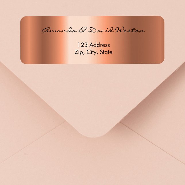 Copper return address label (Creator Uploaded)