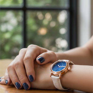 Copper Rose Gold Snowflake Women's Analog Watch