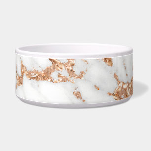 Copper Rose Gold White Grey Metallic Marble Stone