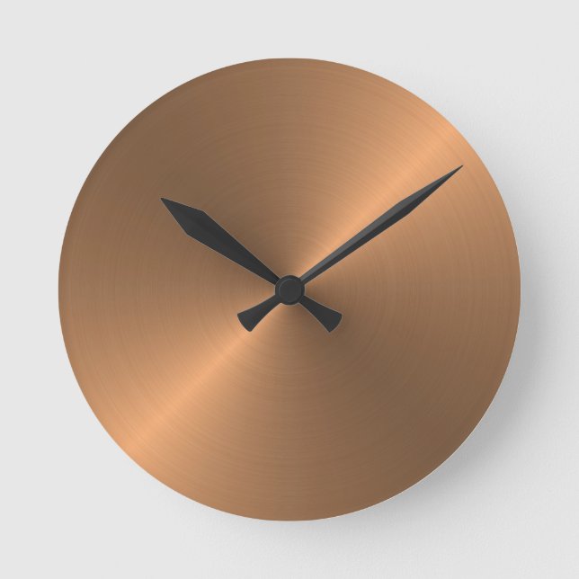 Copper Round Clock (Front)