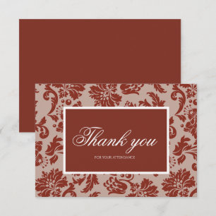 Copper rust custom thank you card