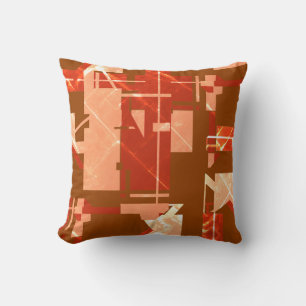 Copper Rust Patterned Effect on Rust MCM Look Cushion