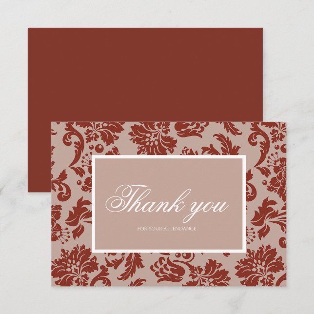 Copper rust thank you card (Front/Back)