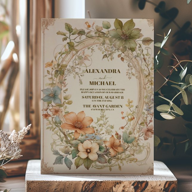 Copper Rust Tones Stylish Elegant Wedding  Invitation (Creator Uploaded)