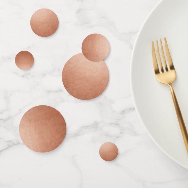Copper Rusty Rose Gold Faux Foil Large Table Confetti (Group)