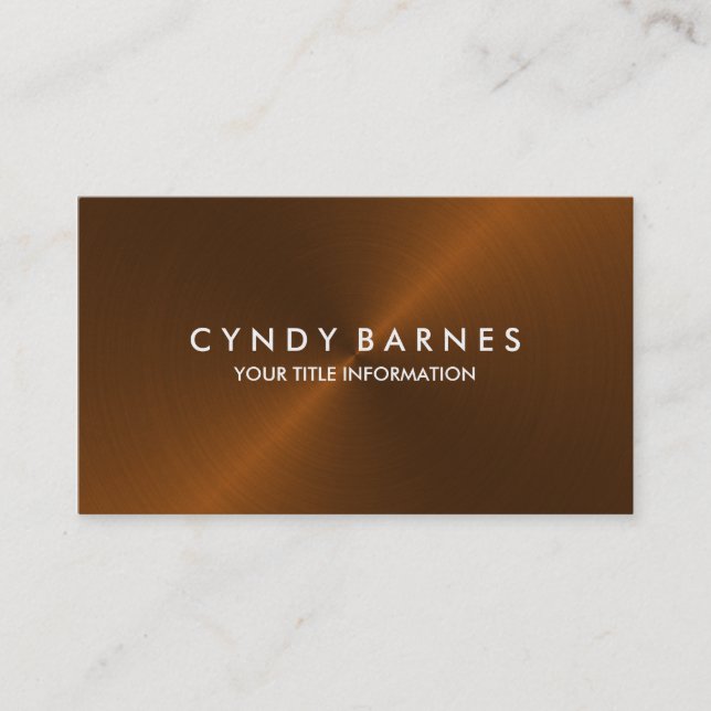 Copper Sheen Business Card (Front)