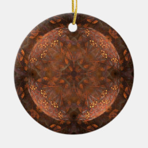 copper shimmer ceramic ornament