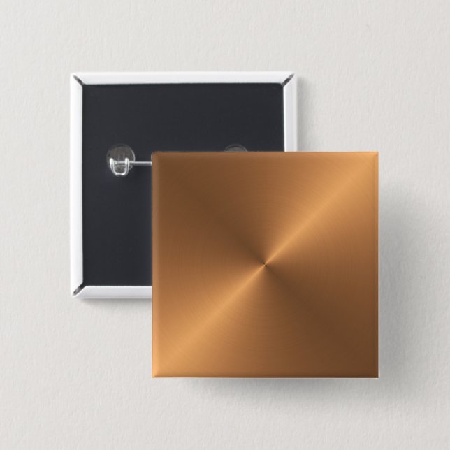 Copper Shine 15 Cm Square Badge (Front & Back)