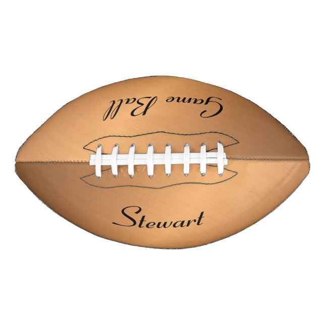 Copper Shine Angle Two Text Areas Football (Front)