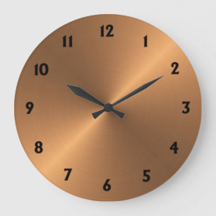 Copper Shine Large Clock