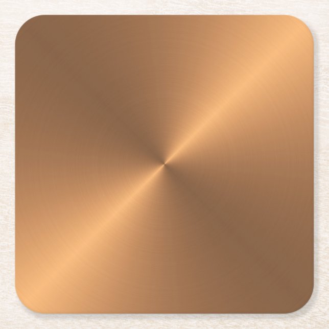 Copper Shine Square Paper Coaster (Front)