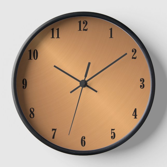 Copper Shine Wall Clock (Front)
