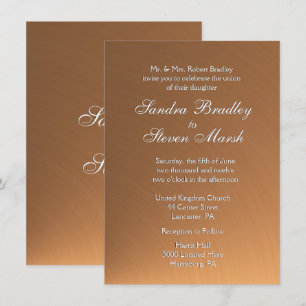 Copper Shine Wedding Invitation