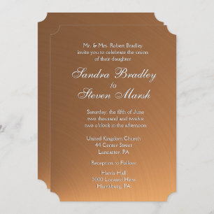 Copper Shine Wedding Invitation
