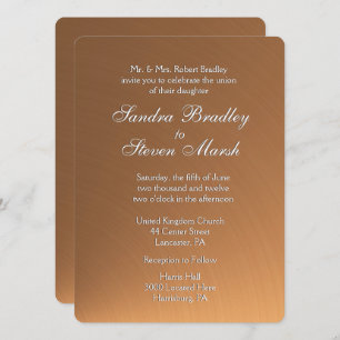 Copper Shine Wedding Invitation