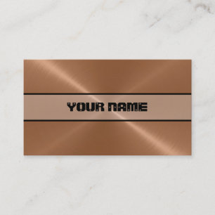 Copper Shiny Stainless Steel Metal #2 Business Card
