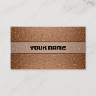 Copper Shiny Stainless Steel Metal 2 Business Card