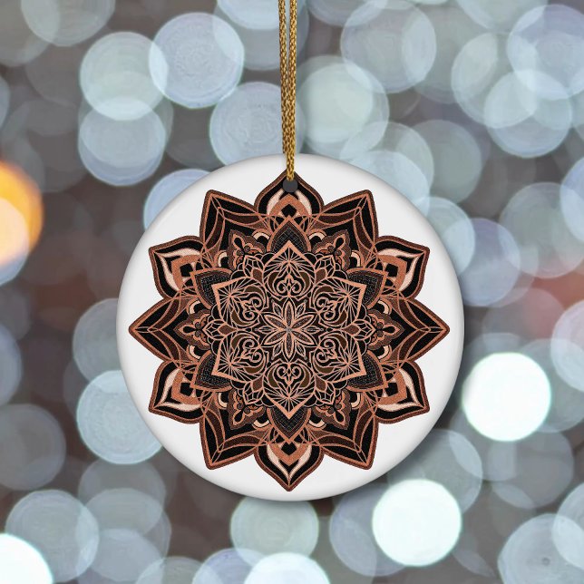 Copper Snowflake on Ceramic Ornament (Creator Uploaded)