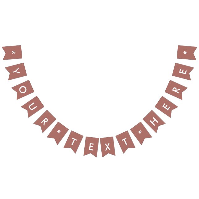 Copper Solid Colour Customise It Bunting (All)