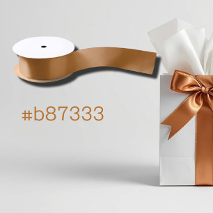 copper   solid colour satin ribbon