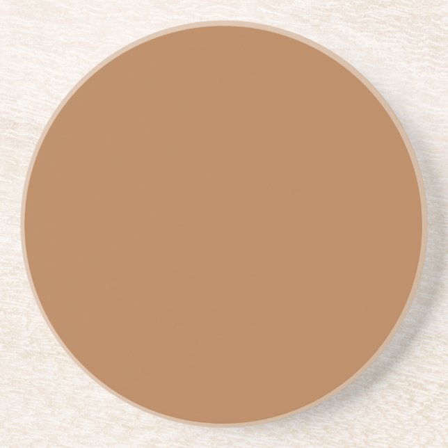 Copper Solid Plain Color Coaster (Front)