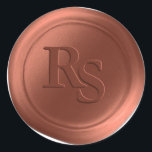 Copper Spice Double Monogram Wedding Wax Seals<br><div class="desc">These elegant traditional style serif 2 Letter double Monogram Faux Wax Seal Stickers in the Copper Spice colorway will make the perfect finishing touch to your save the dates, wedding invitations, or other special occasion stationery. Seal your envelopes or favour bags easily and beautifully with the look of real melted...</div>