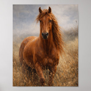 Copper Spirit   Chestnut Horse   Poster