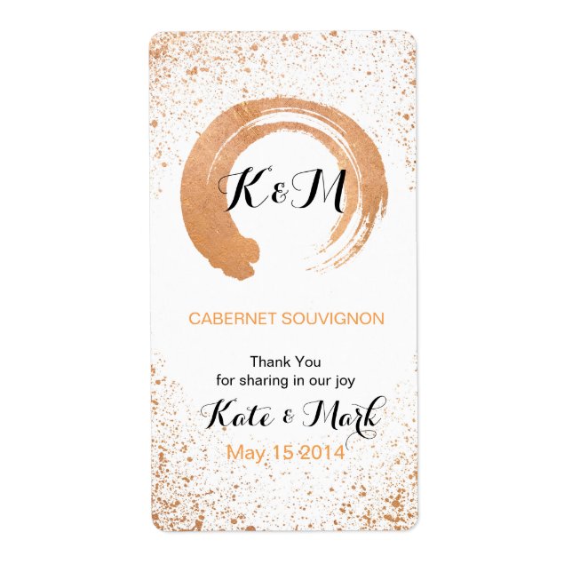 Copper Spray Wedding Reception Table Accessories (Front)