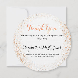 Copper Spry wedding collection Thank you Card