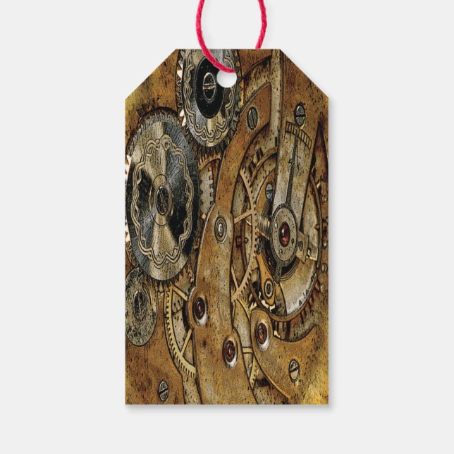 Copper Steampunk Antique Gift Tags (Back)