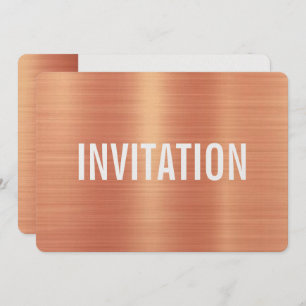 Copper Style   Party Invitation