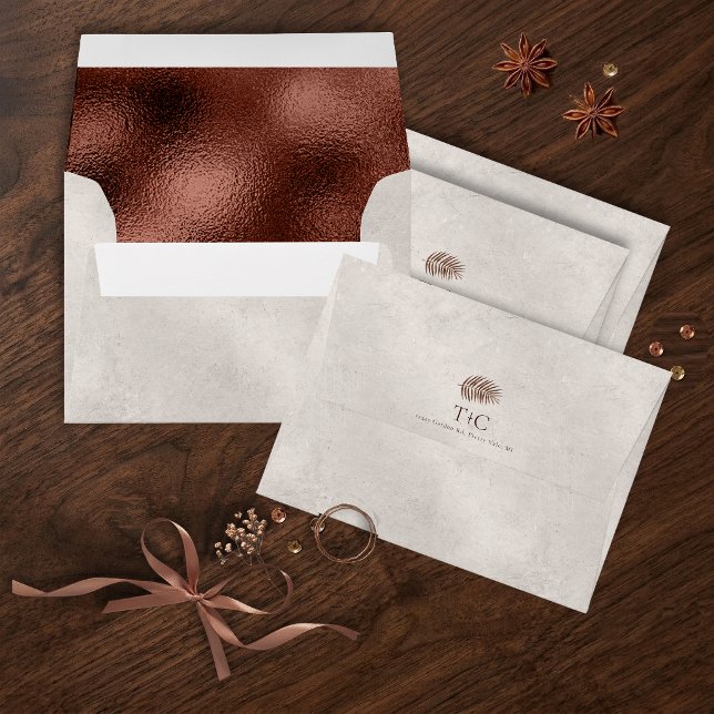 Copper Sunset Metallic Pattern Stone ID1323 Envelope (Creator Uploaded)