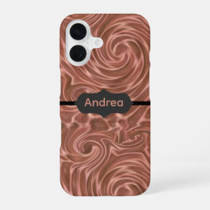 Copper Swirls iPhone 16 Case