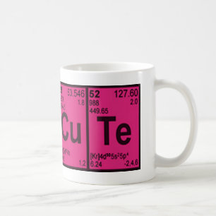Copper Tellurium "CuTe" Hot Pink Girls Geek Nerdy Coffee Mug