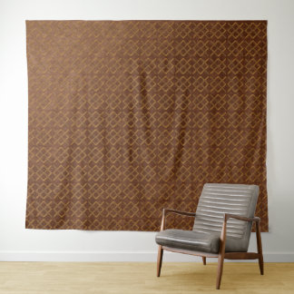 Copper Texture Geometric Tapestry