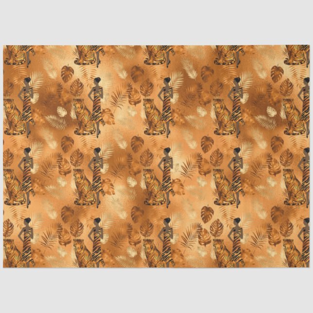 Copper Tiger Series Design 11 Tissue Paper (Front)