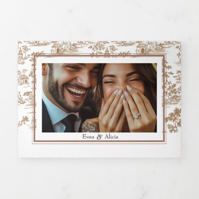 Copper Toile, Trifold Wedding (Cover)