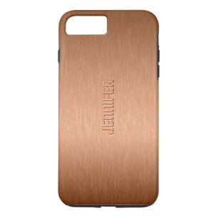 Copper Tones Brushed Aluminium Look iPhone 8 Plus/7 Plus Case