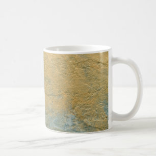 Copper Turquoise Faux Finish Coffee Mug