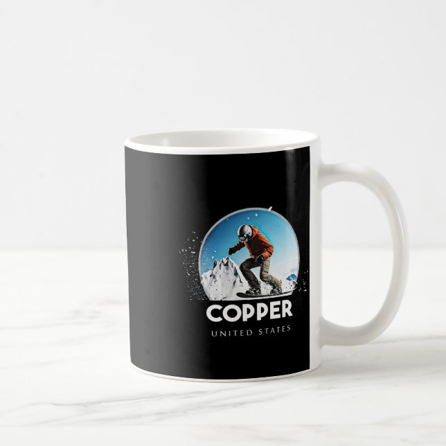 Copper United States Ski Skiing Skier _1  Coffee Mug (Right)