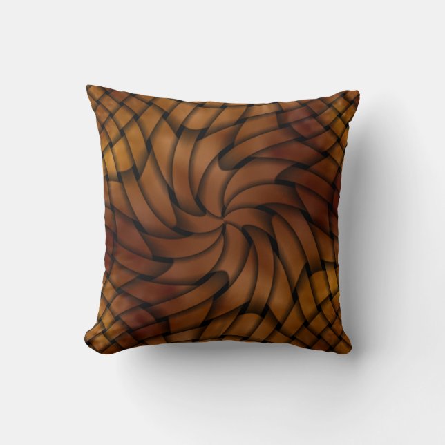 Copper Weave Swirl Pillow (Front)