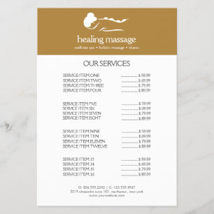 COPPER WOMAN STONE MASSAGE Wellness Day Spa Flyer