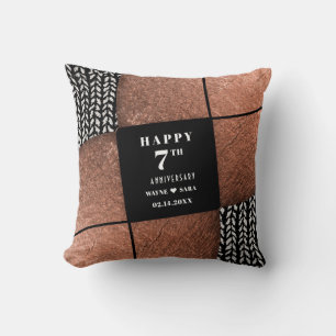 Copper Wool 7th Wedding Anniversary Cushion