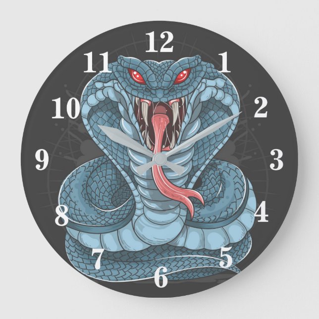 Copperhead King Cobra Large Clock (Front)