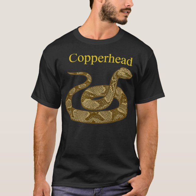 Copperhead Snake Venomous Pit Viper Reptile T-Shirt (Front)