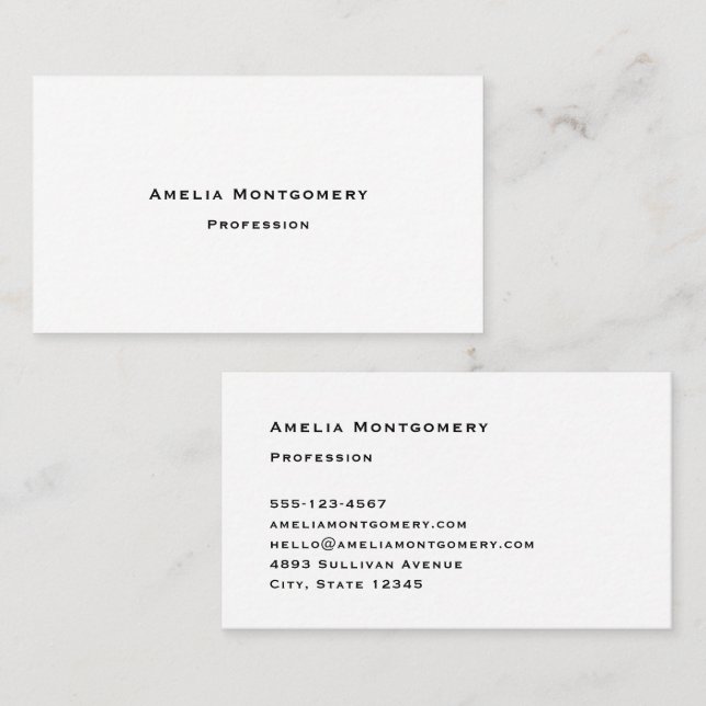Copperplate Bold Business Card Template (Front/Back)