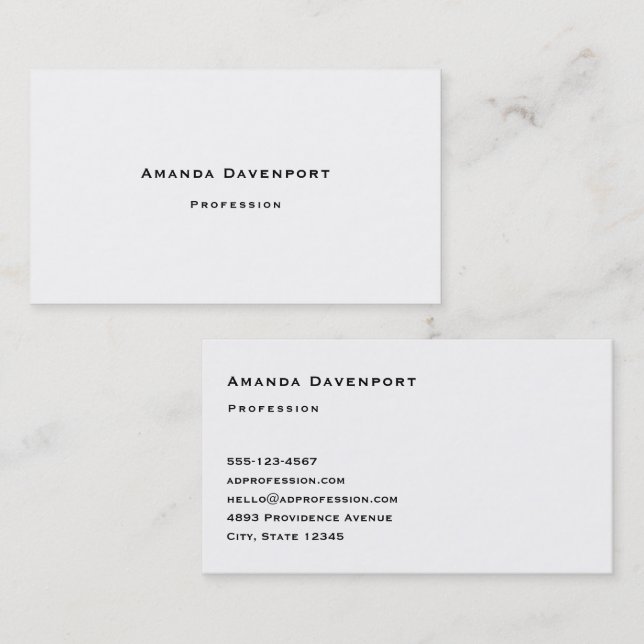 Copperplate Font Business Card Template (Front/Back)
